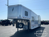 2025 Featherlite 8413 28' 7x8 Living Quarters Stock Combo Gooseneck Trailer