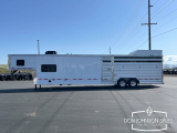 2025 Featherlite 8413 28' 7x8 Living Quarters Stock Combo Gooseneck Trailer