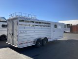 2021 Trails West Santa Fe 24' Stock Gooseneck Trailer