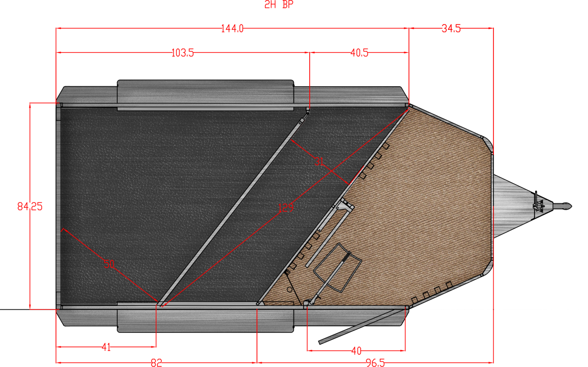 Floor plan for 2027 Trails West Sierra II 2H Bumper Pull